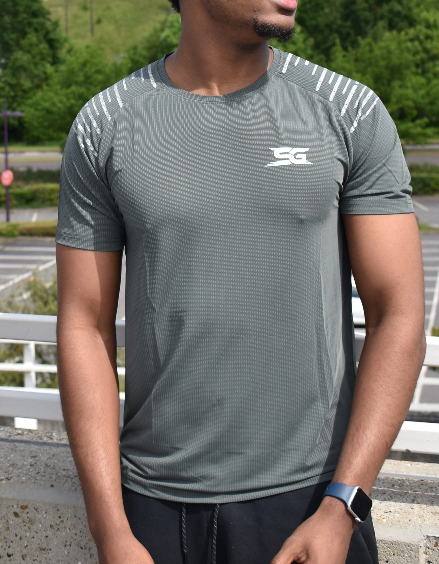 Gear Change Muscle T-shirt - Smoke Green